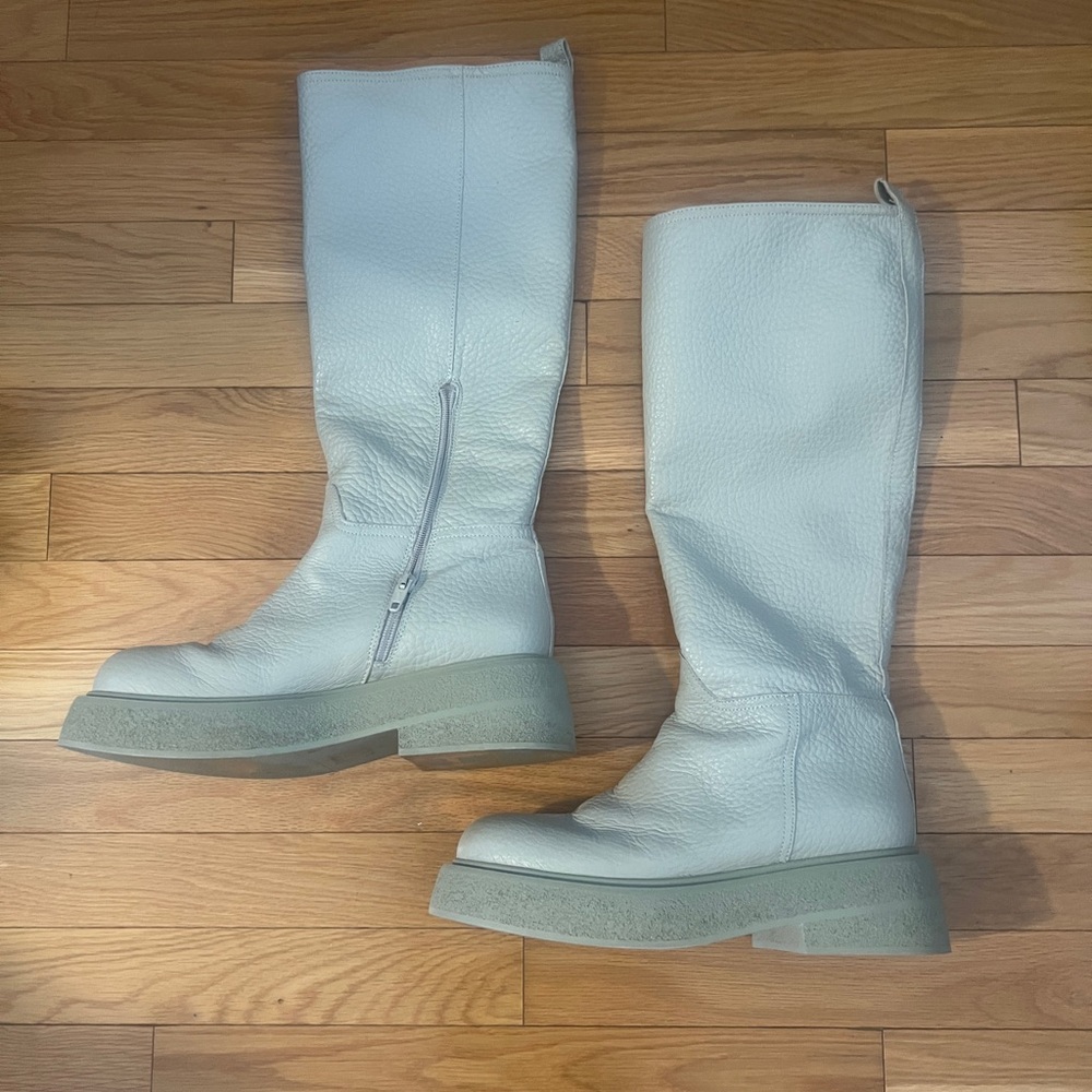 One time worn like new Italian leather boots